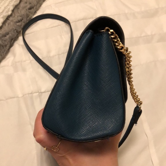 Aldo Crossbody Purse (Deep Turquoise Blue) - Picture 4 of 6